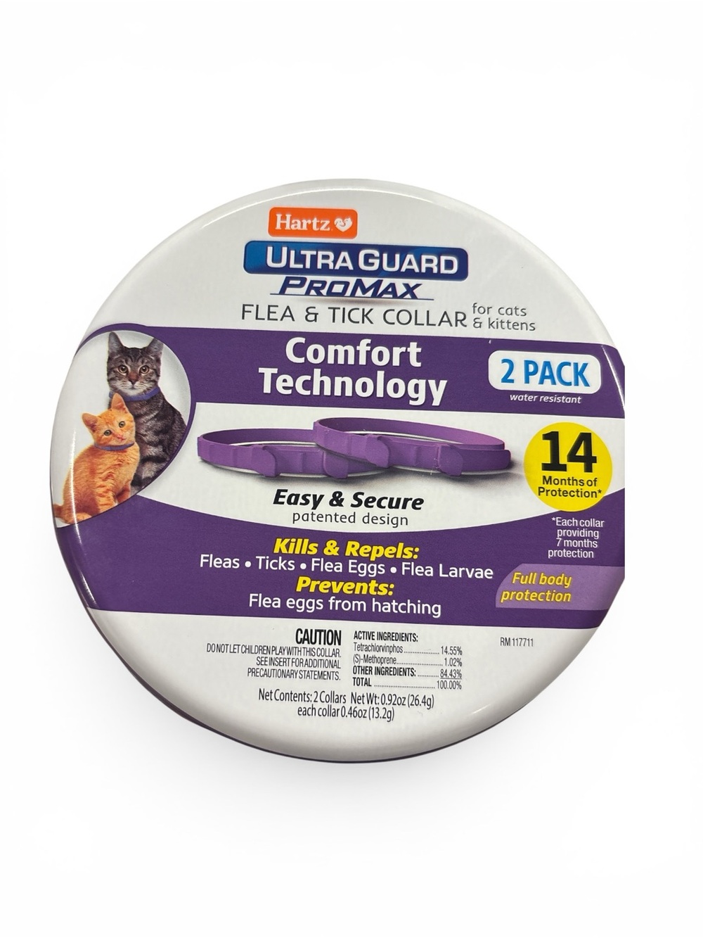 Hartz UltraGuard ProMax Purple Flea & Tick Cat Collar 2-Pack